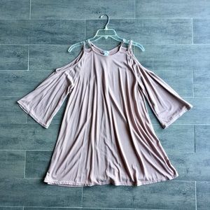 BP cold shoulder shift dress